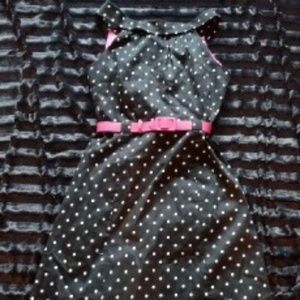 Black  w/ White Polka Dot Dress